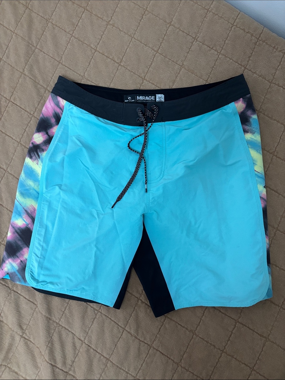 Rip Curl Mirage Cordura Fabric Men’s Board Shorts Blue / Black size 35